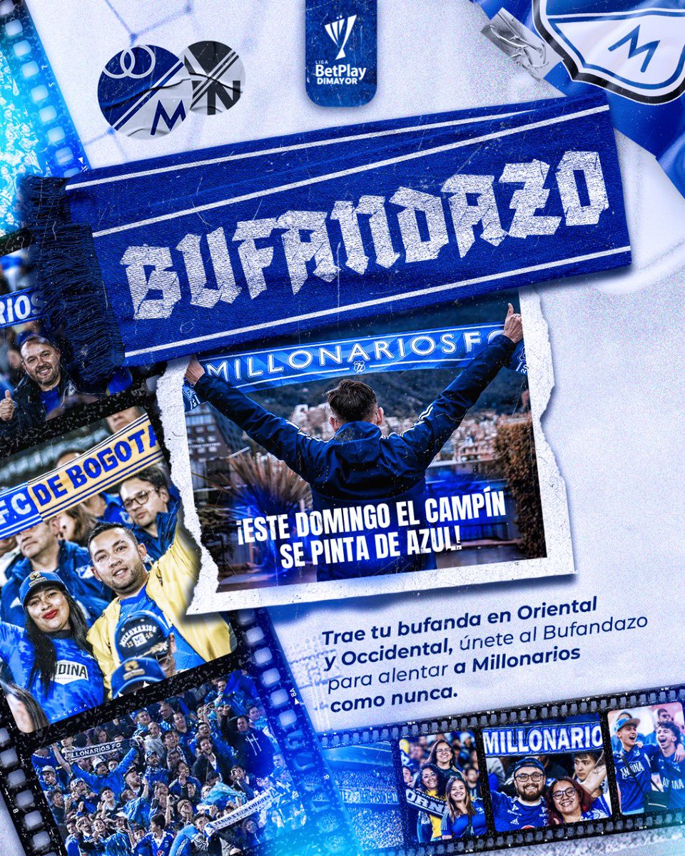 El partido arranca desde la tribuna!! Vamos todos a participar en el BUFANDAZO AZUL!
🟦🟦🟦🟦🟦⬜️⬜️🟦🟦🟦🟦🟦