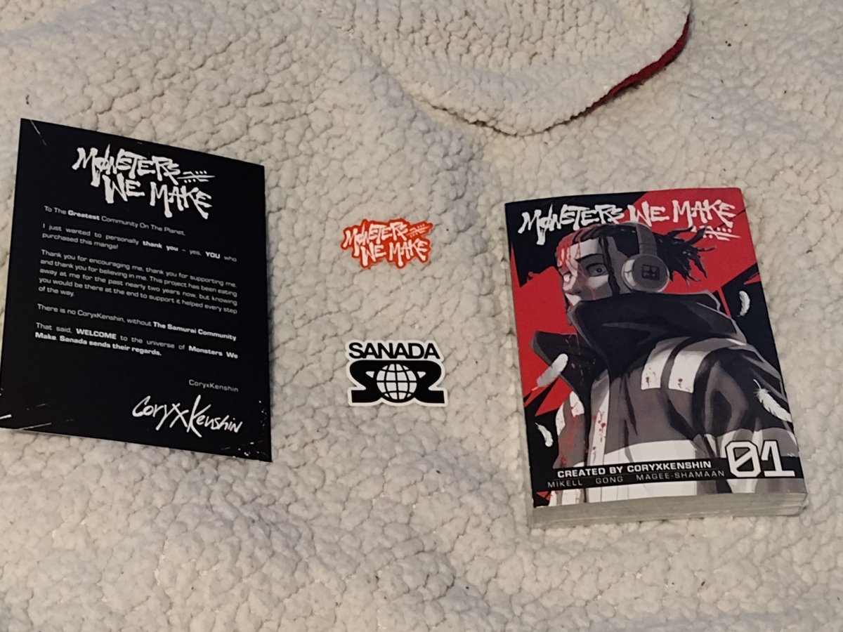 ZealousJustice's tweet photo. As sick as I am, it arrived today and I'm so excited! @CoryxKenshin The manga is here and Imma bout to dive in! No freaky. So proud to support the homie that was a driving force in me doing what I love doing now. Thank you bro!

#SamuraiStandUp #SamuraiStrong #MonstersWeMake https://t.co/LRdWxNUAUW