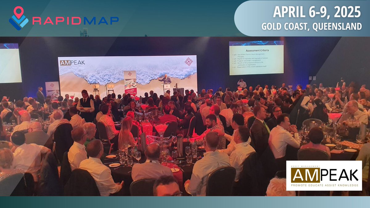 Rapid_Map's tweet photo. A fantastic night celebrating World Asset Management Day at #AMPEAK25 Conference Awards Dinner! 🥂🤩

Honoured to connect with Asset Management Professionals &amp; celebrate innovation across the industry.

#AssetManagement #RapidMap #Innovation #AMPEAK2025 #WorldAssetManagementDay https://t.co/kE84wO6d9Y