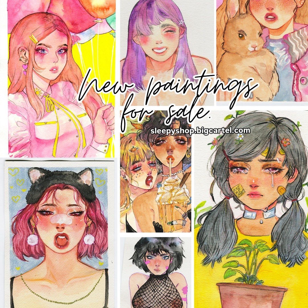 New (old)paintings going to be up for sale this Saturday at 5pm CST :3 However, they will be up earlier for patr🧡ns !! (Check latest post for bonus special discount)
https://t.co/jyw1Y25W32
+