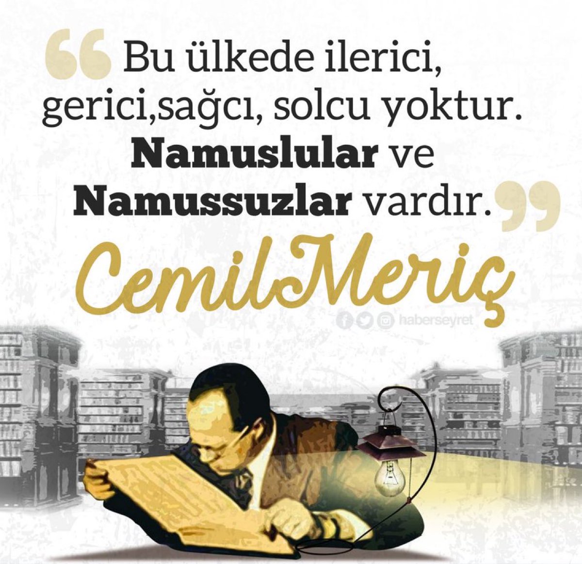 "Bu ülkede ilerici gerici yoktur. Sağcı solcu yoktur. Namuslular ve Namussuzlar vardır."

Farklı fikirler, anlayışlar ve yaşam tarzlarını benimsemiş insanlar olarak ortak bir noktada buluşabiliriz. Aynı değer yargılarına sahip olmamız, birbirimize benzememiz ya da homojen bir