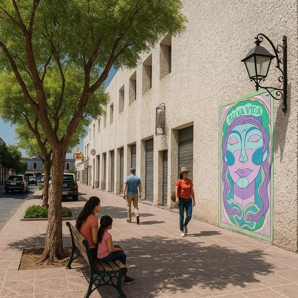 pedaleanda's tweet photo. La buena noticia: ampliaron la banqueta de 16 de septiembre 😃
La mejor noticia: Aún pueden hacerla mas habitable 🌳🪑

Miren cómo cambia la experiencia @qromunicipio 🤗

En la imagen 1 está el mural de @adri_rangelpe
La imagen 2 se la armó nuestro amix @alberto_benavides https://t.co/IFVdc9GdVX