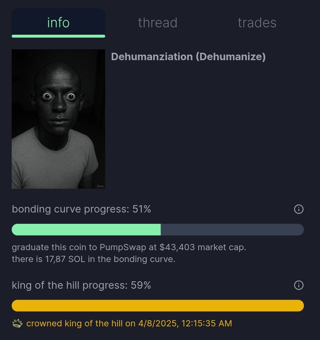FlothyTothy's tweet photo. @isendfar Bro why is #DEHUMANIZE still on Pump while #HUMANIZE is ripping 1 mil rn?

DjrWuosQeQu5HWMjHofwHFujAkta5ipe4XfUK8Qppump https://t.co/JBwelZnmh8