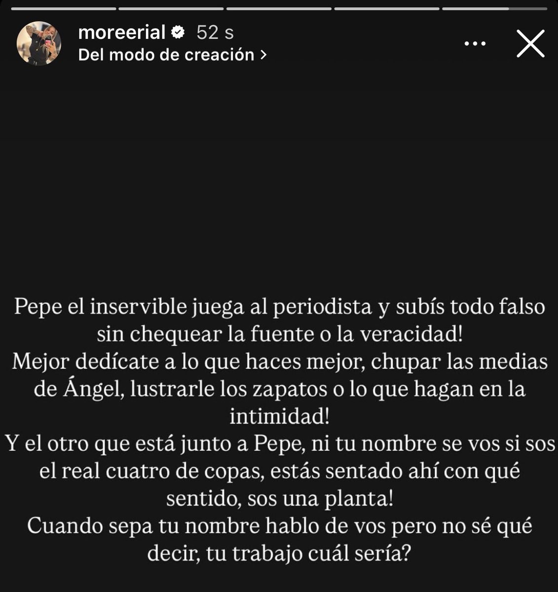 fedeebongiorno's tweet photo. 📲 More Rial apuntó contra el reconocido influencer y panelista de #LAM, “Fefe” Bongiorno:

“Sos el real cuatro de copas” https://t.co/viFS80djTk