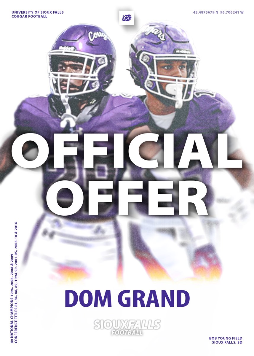 Dom Grand (@domxgrand) on Twitter photo Blessed to receive a Scholarship offer from Sioux Falls!! #TMC ๐ <a href="/RobertTuckerPCC/">Robert Tucker</a> <a href="/CoachMike_21/">Coach Mike Sanchez</a> <a href="/JimGlogowski/">Coach Glo</a> <a href="/CoachCapitani/">Spencer Capitani</a> <a href="/JUCOFFrenzy/">JUCO Football Frenzy</a> Blessed to receive a Scholarship offer from Sioux Falls!! #TMC ๐ <a href="/RobertTuckerPCC/">Robert Tucker</a> <a href="/CoachMike_21/">Coach Mike Sanchez</a> <a href="/JimGlogowski/">Coach Glo</a> <a href="/CoachCapitani/">Spencer Capitani</a> <a href="/JUCOFFrenzy/">JUCO Football Frenzy</a>