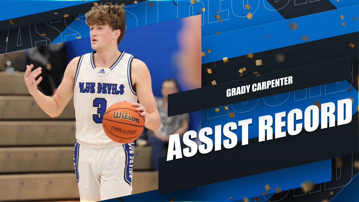 While we're already bragging on Grady Carpenter this evening...

Grady finished his high school basketball career with 695 assists, breaking Matt Waddell's previous school record of 675 assists!

📸 Noah Humrichous

#Tipton #BlueDevils #Basketball