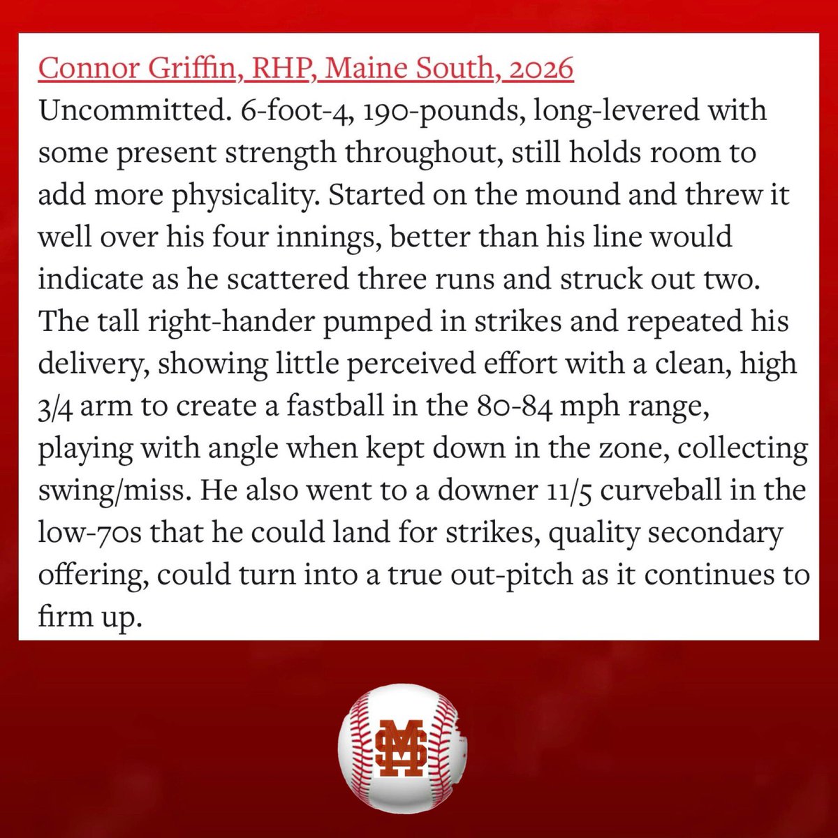 Maine South HS Baseball tweet media