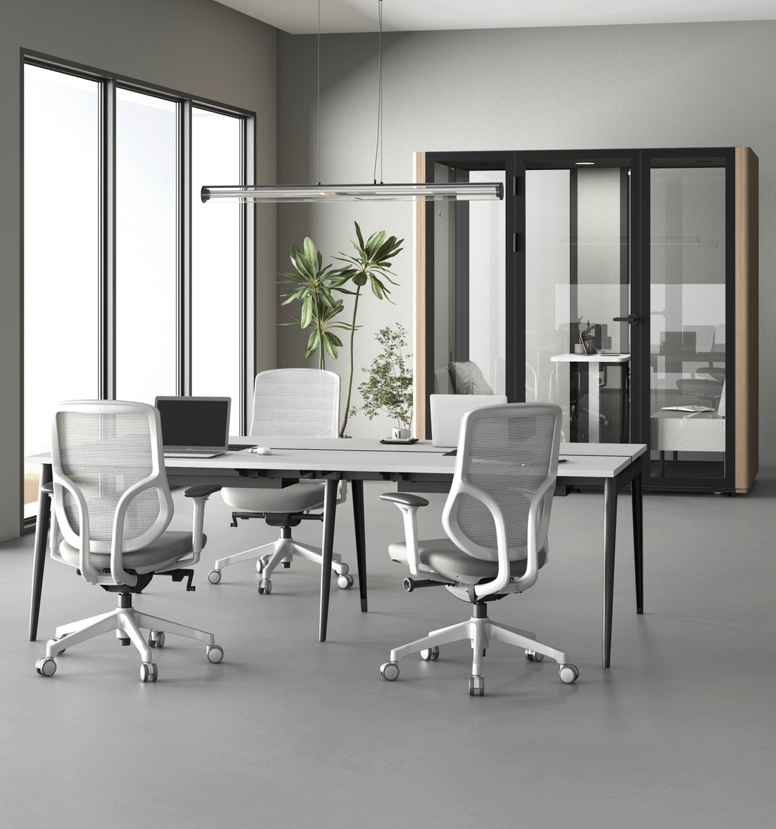 FriantUSA's tweet photo. ReddiSpace: our acoustic booth that's customizable inside and out and provides a comfortable nook for focus and privacy. Available in five sizes for every team's needs. Ready for go time, ready for getting in the zone — ready for anything. | #friant #officefurniture #officedesign https://t.co/jMYnYAJThT
