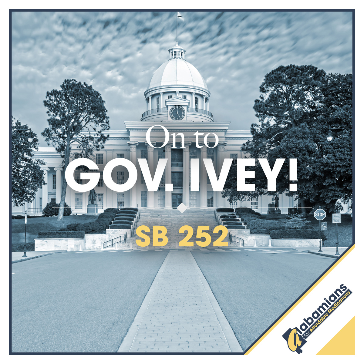 AffordableMedAL's tweet photo. The Senate has concurred with the Alabama House, and now SB 252 is ready for Gov. Ivey's signature! Urge the governor to enact PBM reform in Alabama at https://t.co/4UBAuf7ZAY https://t.co/xlWE9ZgGvz