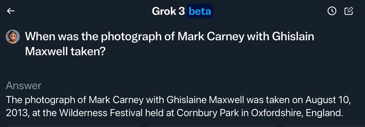k2pointO's tweet photo. @BenMulroney The photo of Carney & Ghislaine Maxwell was taken August 10, 2013, well after suspicions of Maxwellโs involvement in child trafficking became public.
Man-of-the-World Mark Carney was clearly aware, yet did nothing to distance himself and his wife from that evil.
#PoorJudgement https://t.co/sL24saSPJ5