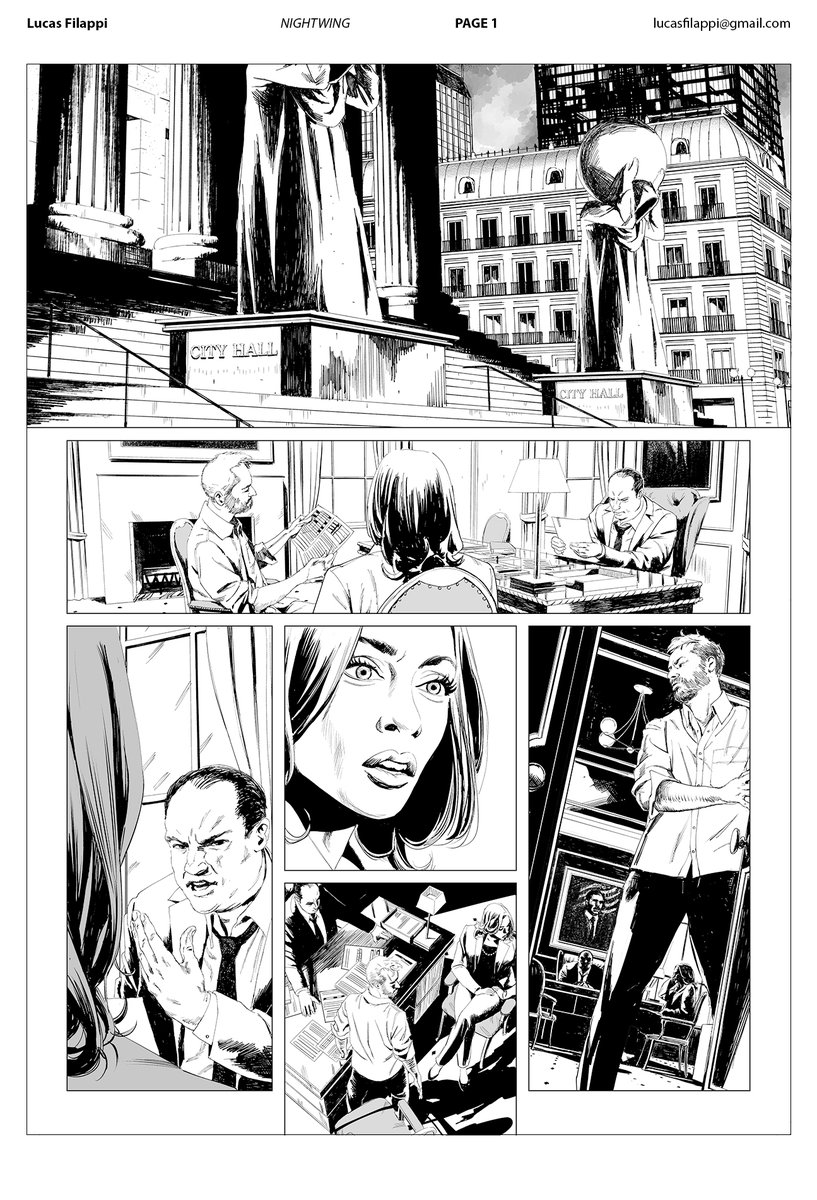 lucasfilappi's tweet image. It's #Portfolioday 🤟
I'm Lucas and I do comic books! Currently OPEN FOR WORK!! Here are some samples of my interiors.
If you have a project, feel free to reach me at
✉️lucasfilappi@gmail.com
#comicbookartist #comicart #nightwing