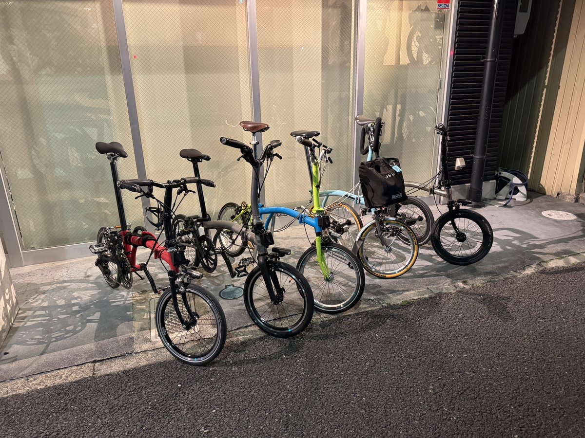 hishibou's tweet image. TLIne納車ラーメンライド！
#tline #brompton