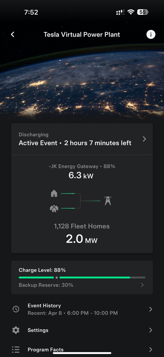 Jack_Korber's tweet photo. 🔥 My Tesla Powerwall is doing awesome in the Tesla Puerto Rico Virtual Power Plant program, sending 6.3 kW to light up 1,228 homes with a big 2.0 MW! 🔥#TeslaPR #VirtualPowerPlant https://t.co/Xu5zhdKaZo