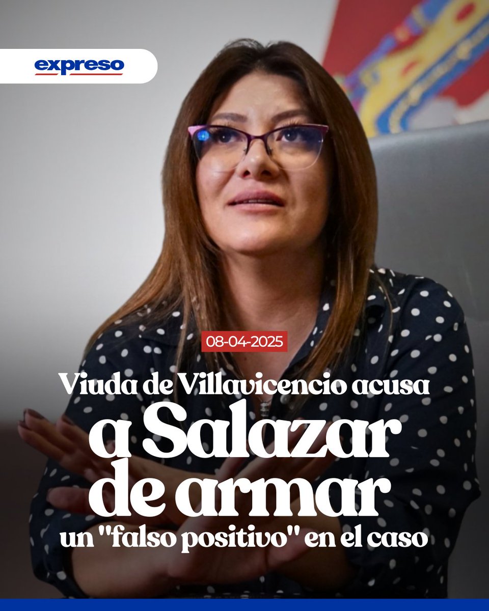 Expresoec's tweet photo. Verónica Sarauz, viuda de Fernando Villavicencio, denunció en redes sociales un presunto encubrimiento de la fiscal general Diana Salazar, acusándola de dejar en impunidad el magnicidio. 👉 https://t.co/qDo7tL9YaT https://t.co/yeEJahDhc9
