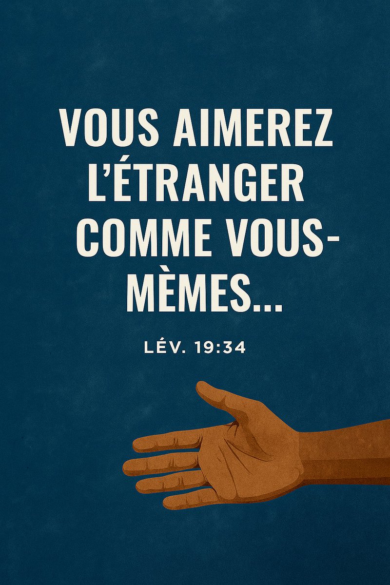 RMatalbert's tweet photo. Prions pour les immigrés, les sans-papiers, les peuples oubliés.
Que justice, dignité et paix soient accessibles à tous.
Ouvrons les bras, pas des murs.
« Vous aimerez l’étranger comme vous-mêmes… » (Lév. 19:34)
#PrièrePourLaPaix #DignitéHumaine https://t.co/gpY9rk5Pyy