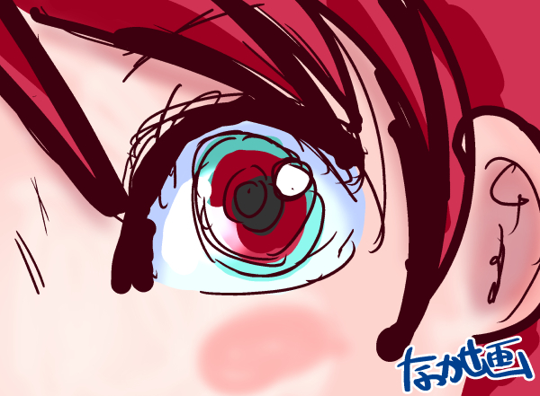 もしかして、片目だけ描いて色を塗れば「似顔絵」が成り立つ？