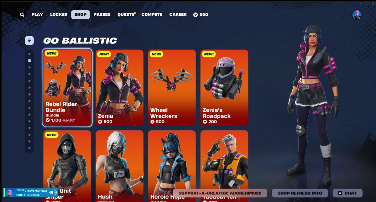 wildcatismine's tweet photo. Use Code adorehim999💕🥹 Zenia, she’s so prettyyy🥹 #fortnite #epicpartner #contentcreator #fortnitecontentcreator https://t.co/RwYmx4Itdt