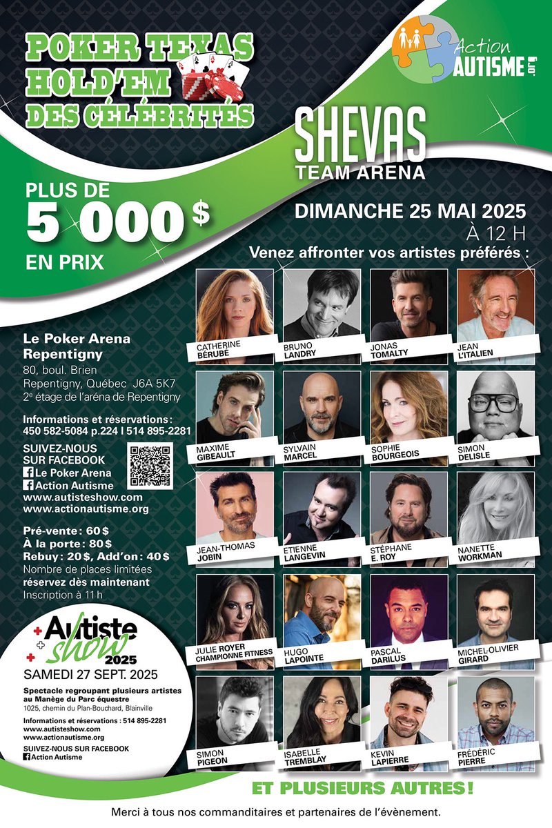 De retour pour la cause <a href="/ActionAutism/">Action for Autism</a>  et mon ami #emmanuelauger ! 😍#poker Joignez-vous à nous.