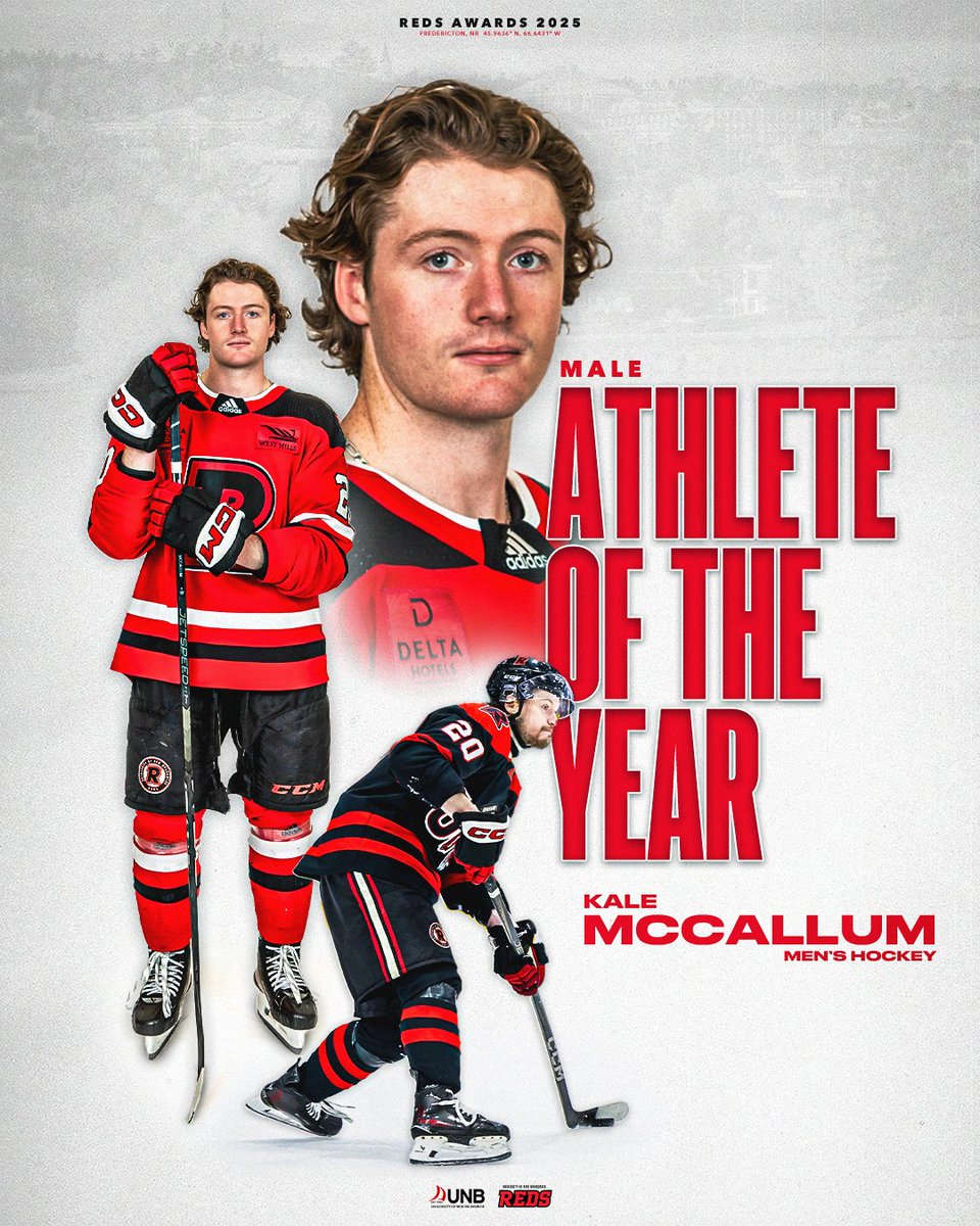 An outstanding performance all year long!

Kale McCallum of UNB Men’s Hockey is your 2025 Male Athlete of the Year! 🏒🔥

#goredsgo