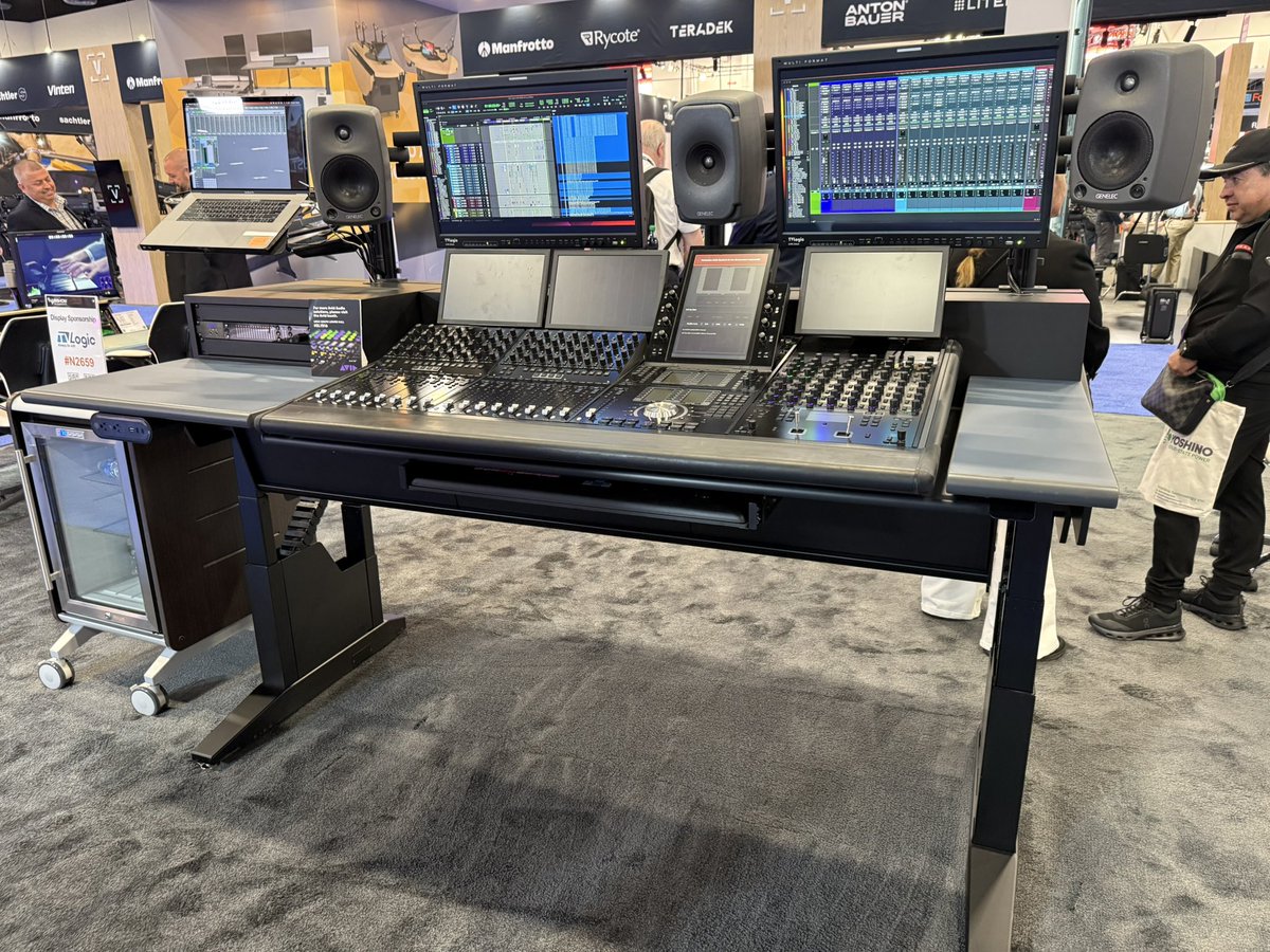 tbcconsoles's tweet photo. Special thanks to @AvidTechnology and @TVLogicUSA whose professional consoles and displays look so good on our technical furniture, it’s like they were built with broadcast in mind!  😊 #nabshow2025 #avfurniture #creatingspacefornewtechnology https://t.co/IzDQqB0mFy