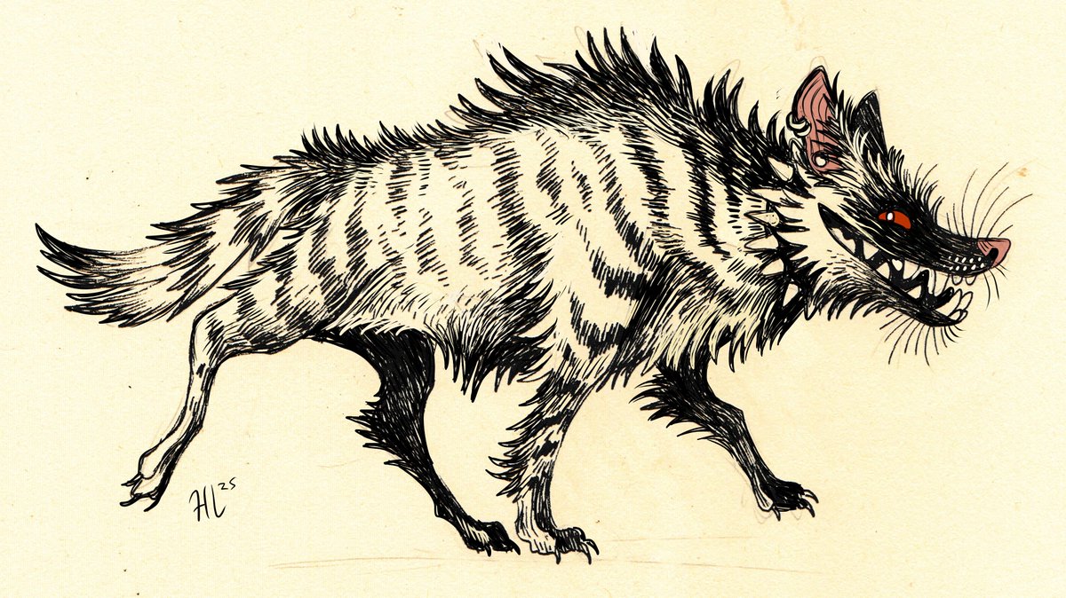 SparrowLucero's tweet image. hyena commission for @chiropteryx!
