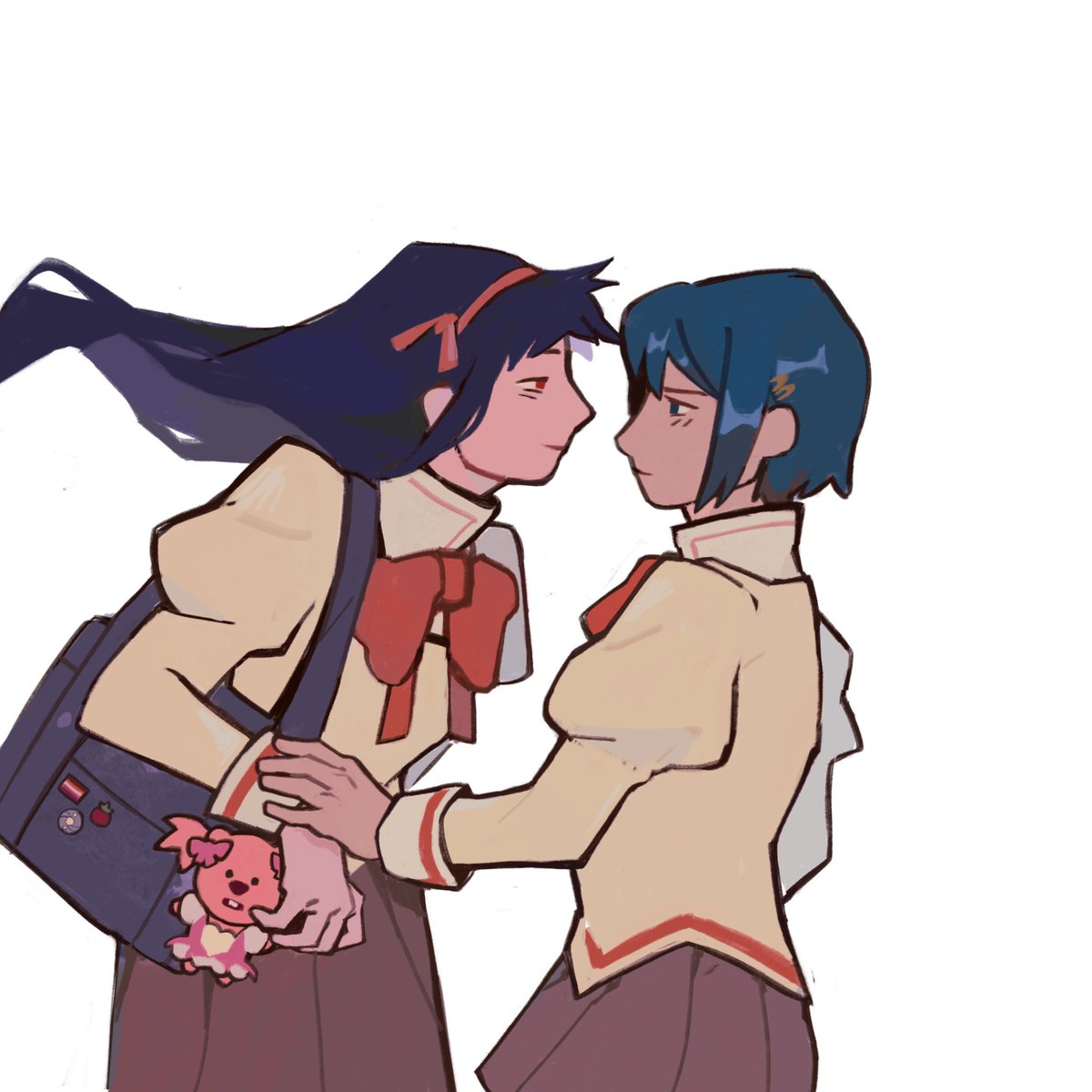 _gluebubbles_'s tweet image. I like it when they hate each other… #homusaya #pmmm #sayaka #homura