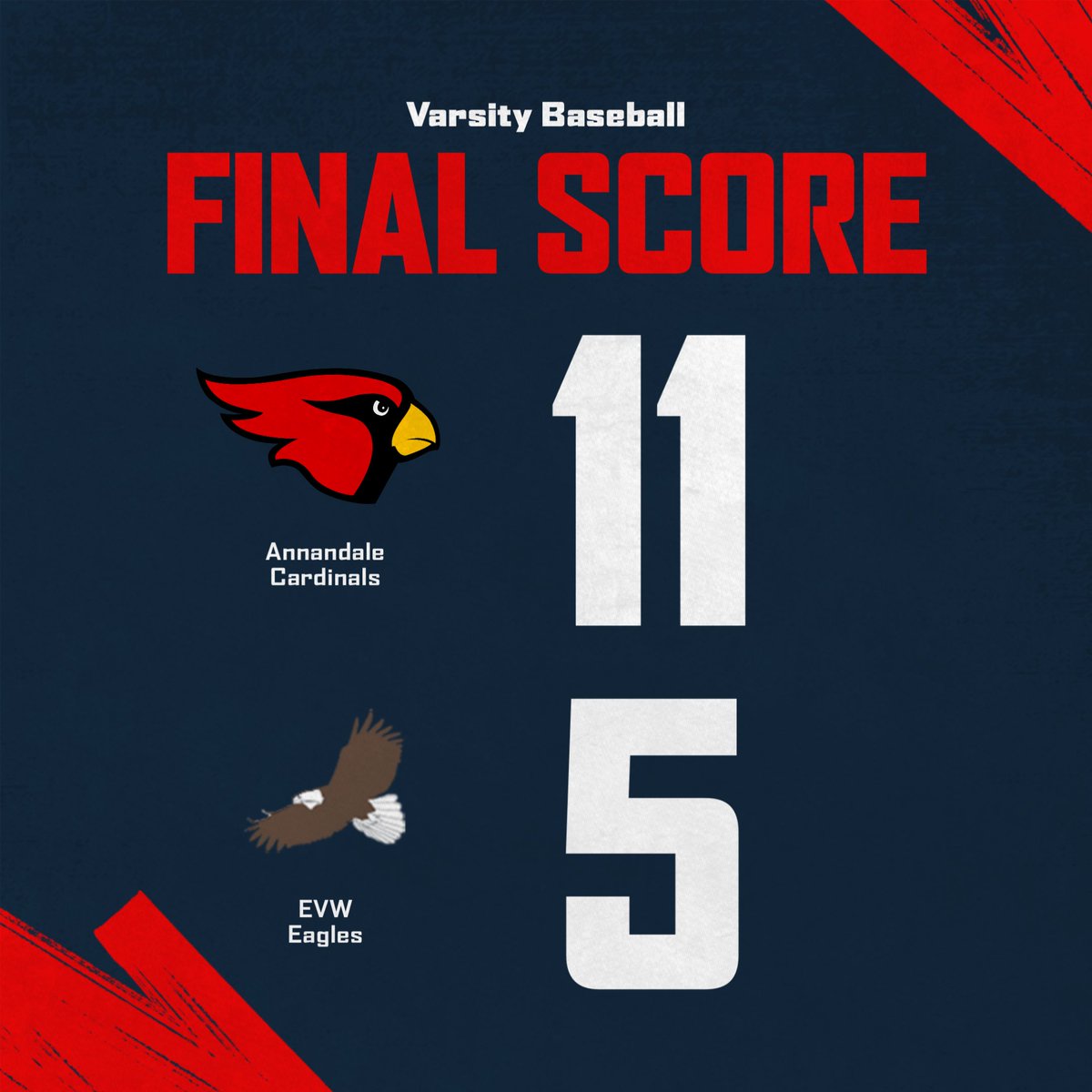 Baseball starts off their year with an 11-5 win over Eden Valley-Watkins!