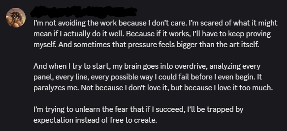 zippersgame's tweet photo. A word from the Art Tanuki: 

"wrote this as a reply on my discord server, but I feel I should post it here too." https://t.co/poc50ctufl