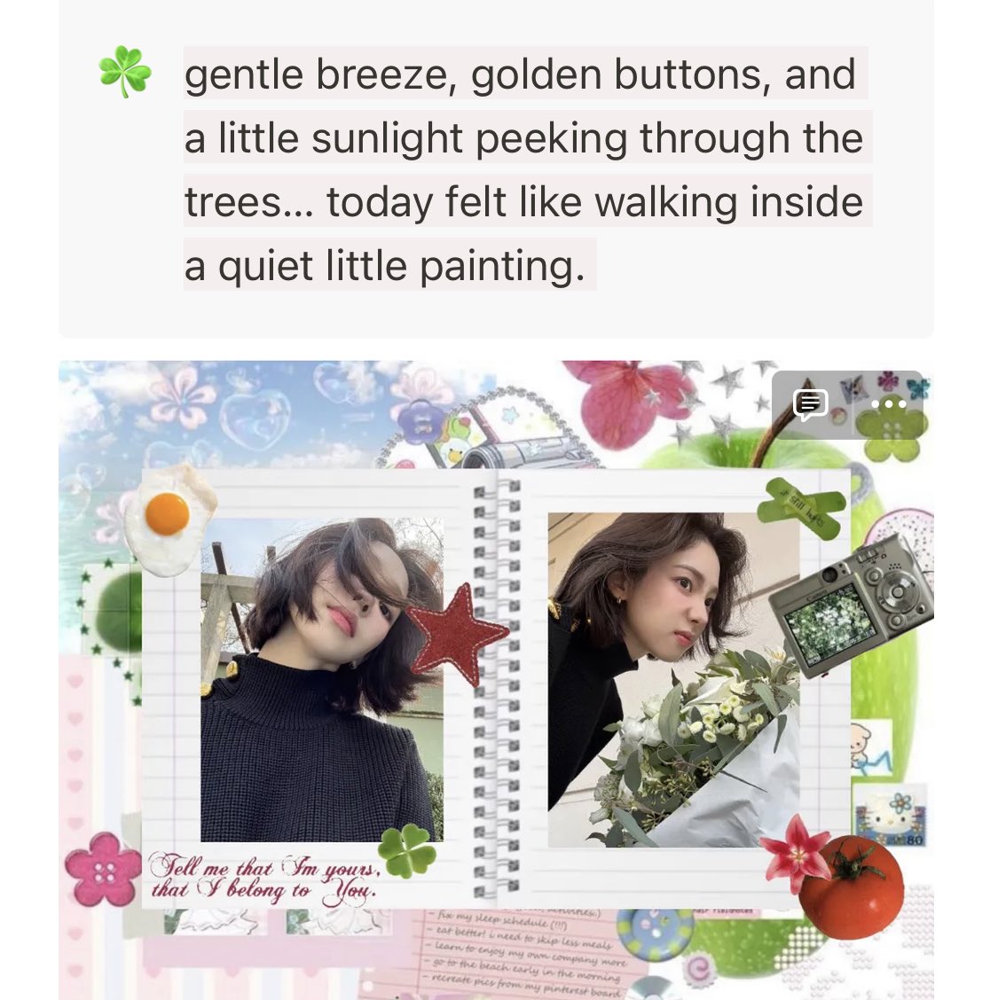 ⓘ! ..... ❝카로미엘라천사링쥬쁘리벨로밍.❞ · 𖣠 ˖ tweet media