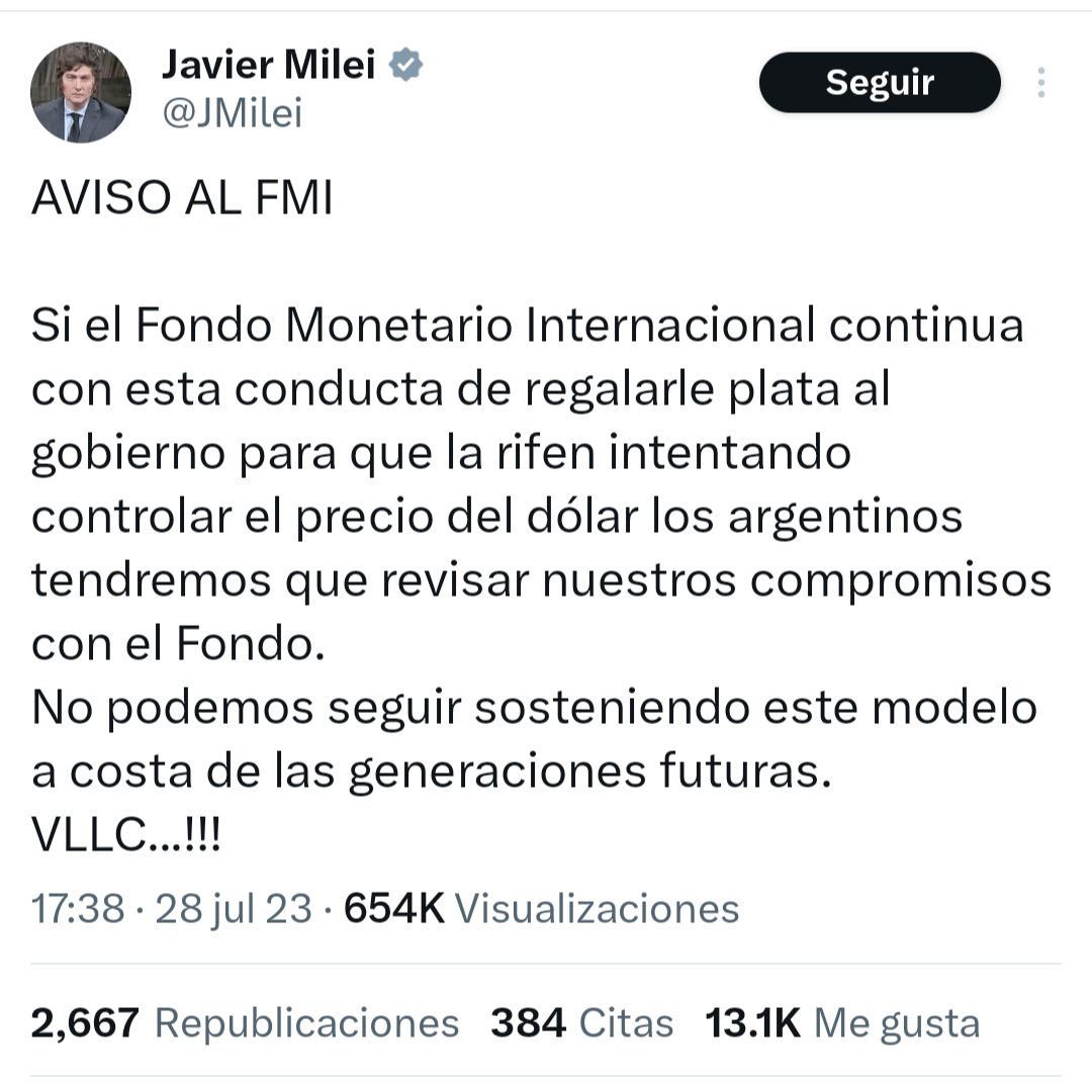 Arrepentidos de Milei tweet media