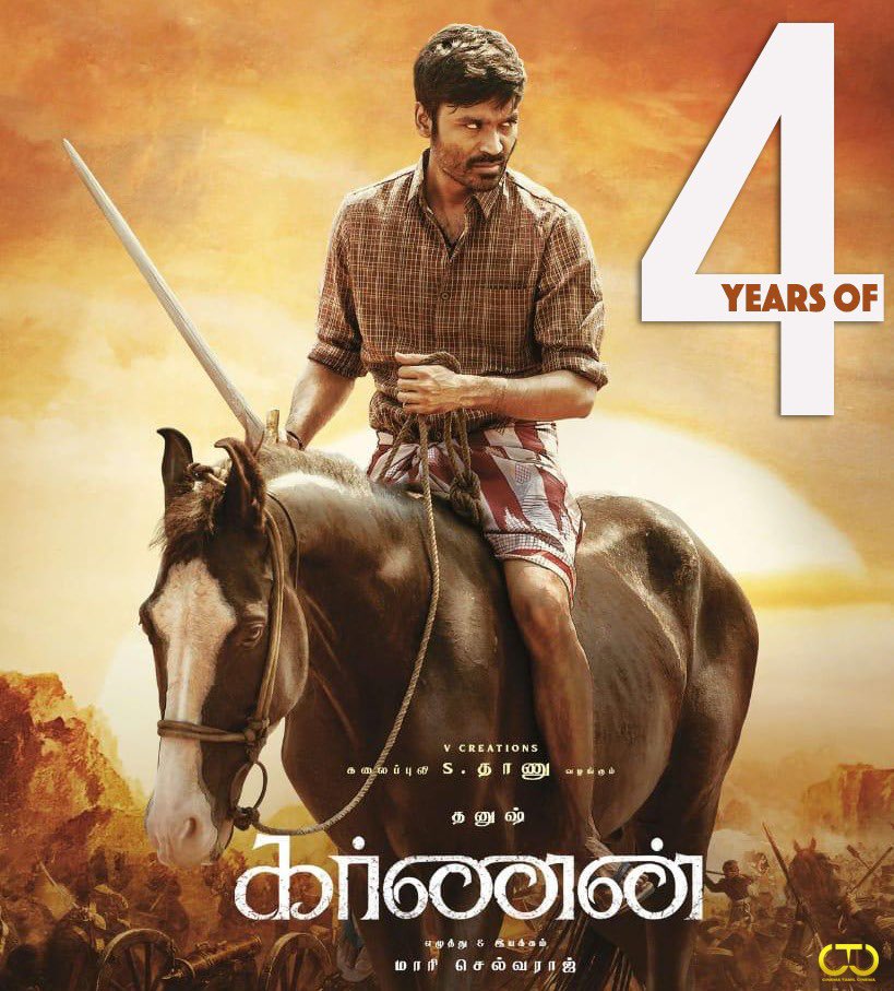 ctcupdates's tweet photo. #4YearsOfKarnan 🤩

#Dhanush #Lal #RajishaVijayan #NattySubramaniam #YogiBabu #GouriGKishan #LakshmiPriyaChandramouli #GMKumar #DelhiGanesh #AzhagamPerumal #PooRam #Singampuli 

#MariSelvaraj #SanthoshNarayanan #TheniEswar #SelvaRK 

#VCreations #Karnan #April09 

@mari_selvaraj @theVcreations