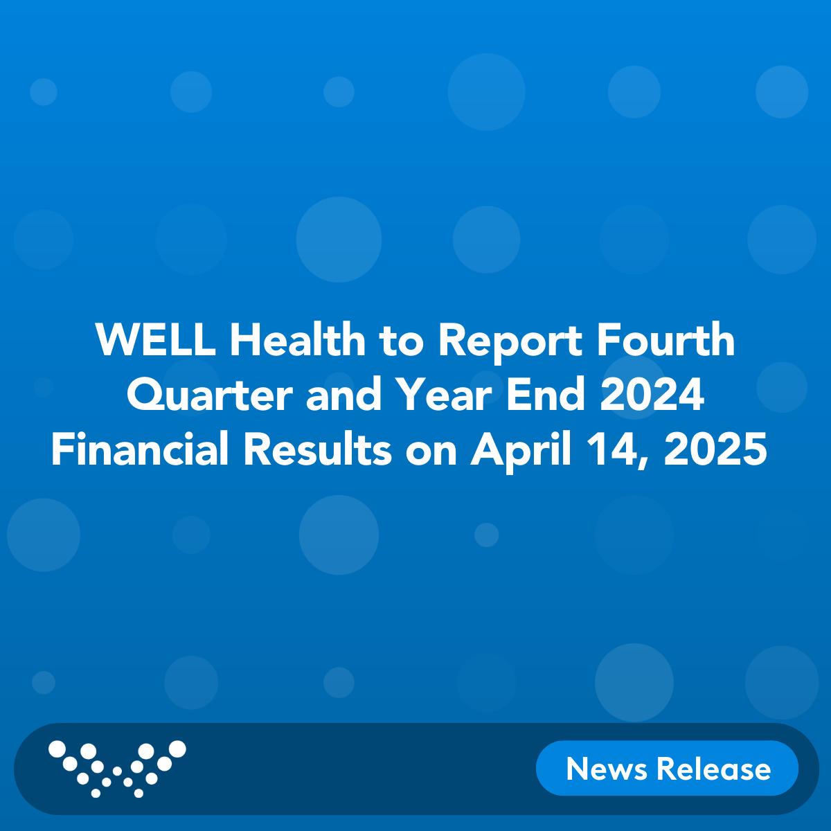WELL expects to release its Fiscal Q4 and Year End 2024 results on April 14, 2025, after market close. A conference call will be held on April 15, 2025, at 1:00 pm ET (10:00 am PT) hosted by CEO Hamed Shahbazi and CFO Eva Fong. For details, click below.

ow.ly/70ja50Vx4SC