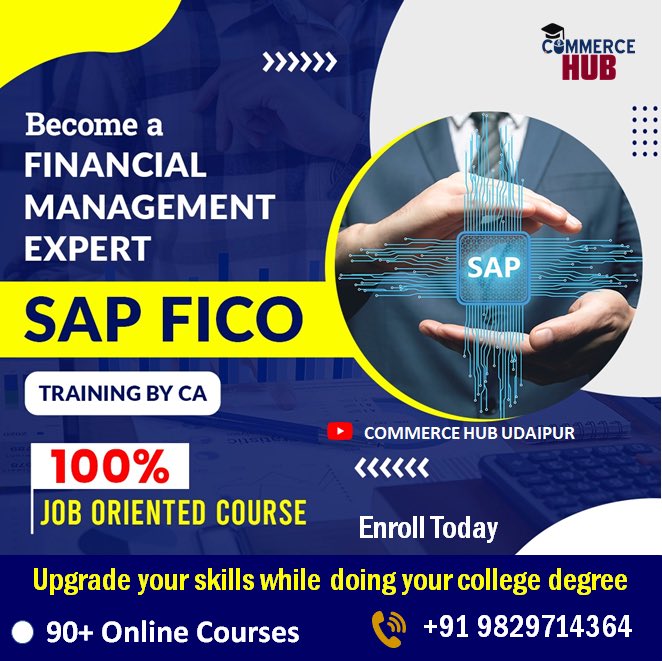 CommerceU83293's tweet image. SAP FICO Online LIVE Course by CA Faculties !!

SAP FICO Course Details
🗓 Class Days: Every Friday and Sunday

⏰ Time: 9:30 PM onwards

📞 +91 9829714364, +91 8005597660

#SAP #SAPFICO #SAPFICOCourse
 #sapficotraining #SAPFICOJobs #sapficoclasses #commercehub #Udaipur