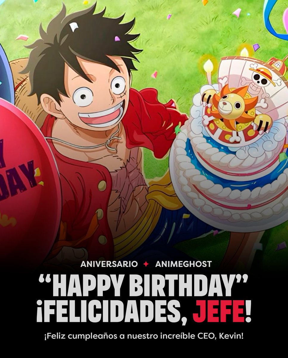AnimeGhostES's tweet photo. 🎂 ¡Feliz cumpleaños a nuestro increíble CEO, Kevin! 🎂

Hoy celebramos no solo otro año de vida, sino también todo lo que has logrado y lo que inspiras en quienes te rodean. Tu liderazgo, visión y pasión son la chispa que impulsa esta comunidad día tras día. 💼 https://t.co/m1Vwb66lGJ