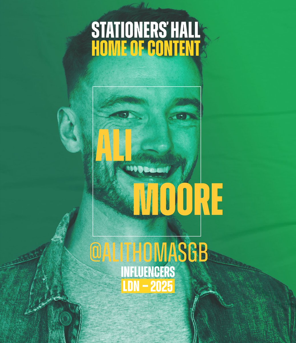 InfluencersLDN's tweet photo. 🎤 The Speaker Series rolls on
@AliThomasGB 💥
Creator. Strategist. Agency pro.
From leading the British Army’s mental health campaigns to building Macmillan’s digital strategy!

🎟️ Early bird tickets: https://t.co/LuFKC6x45j
Powered by: @PentireDrinks @BullardsGin @Oxygen_Events https://t.co/S5wQmDSaPp