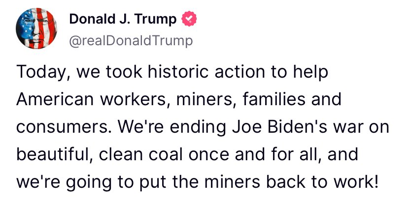 Nothing says beautiful, clean coal like black lung. Next up, refreshing asbestos.