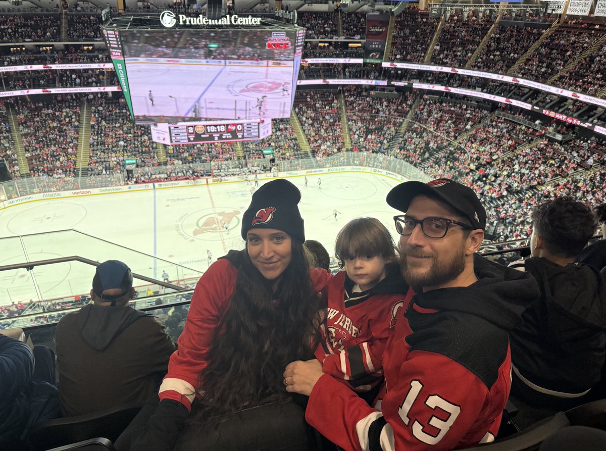 jerseylaur's tweet photo. Charlie’s 1st @NJDevils game! Let’s go devils! #njdevils  #prupics https://t.co/b3UpsbXXaM
