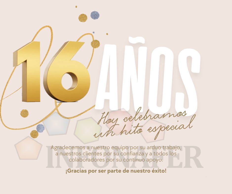 infonafer's tweet photo. 🎉 ¡Celebramos 16 años impulsando tu éxito digital! 🎉

INFONAFER – Soluciones tecnológicas de vanguardia para tu negocio.

Transformamos desafíos en oportunidades con innovación y compromiso.

"Tu socio confiable en el mundo digital. ¡Construyamos el futuro juntos!" 🚀 https://t.co/LvZAfTVwRO