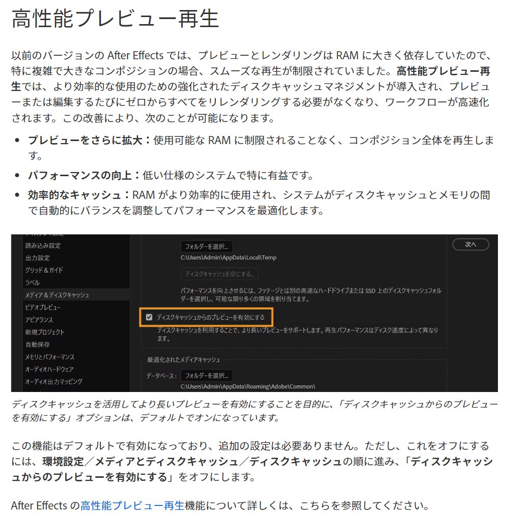 After Effects新バージョン25.2で実装された「高性能プレビュー再生」、革命的かも。
すでにその効果かなり実感してる。