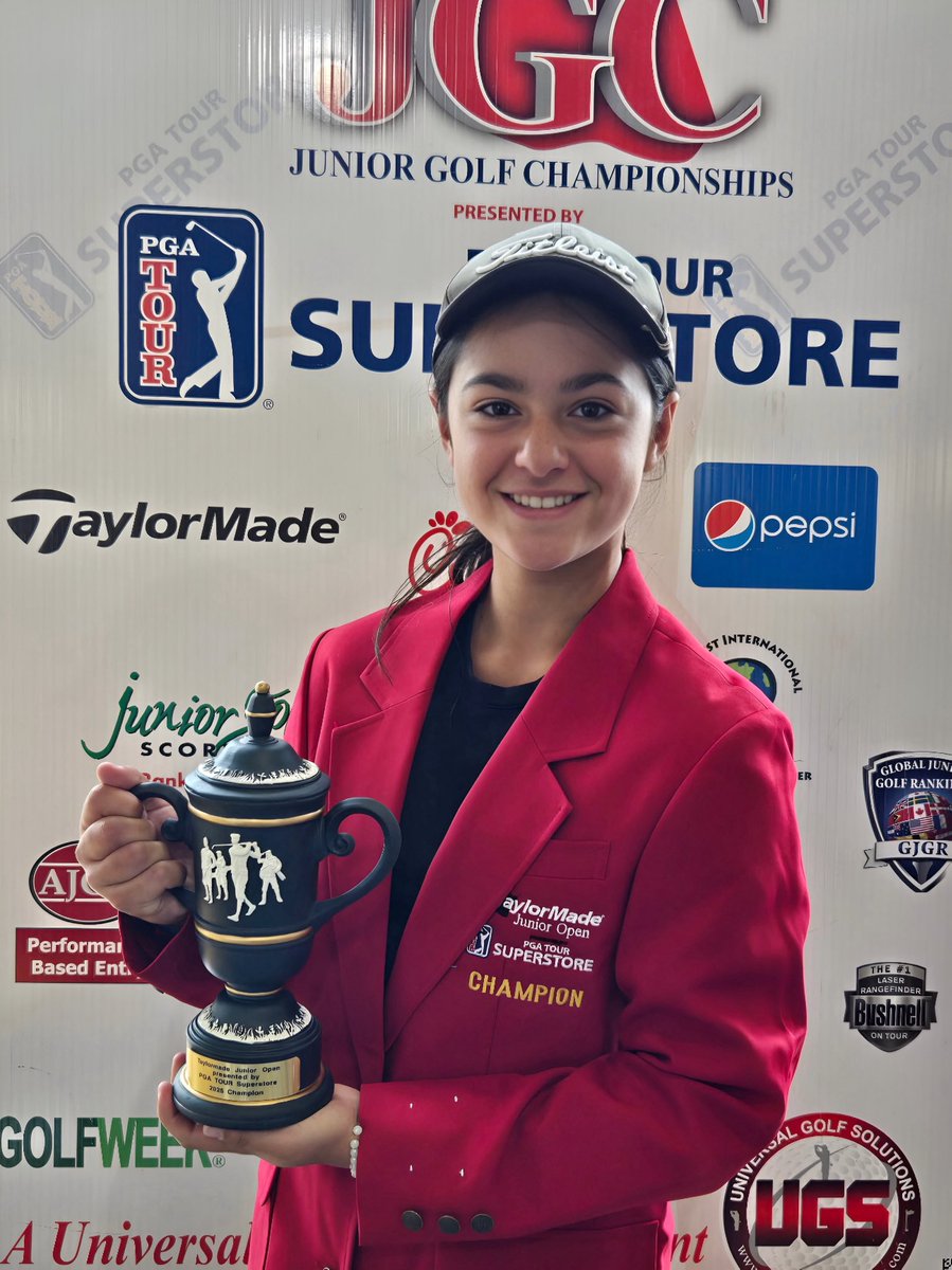 JuniorGolfChamp's tweet photo. Congratulations to Alivia Bravo from Lantana, TX, on capturing the Girls 13-14 title at the @taylormadegolf Junior Open Championship earning her 1st Red Jacket in two attempts! 

#JGC25 #TMJO25 @thecoursesatwatterscreek https://t.co/sIjqddriFF