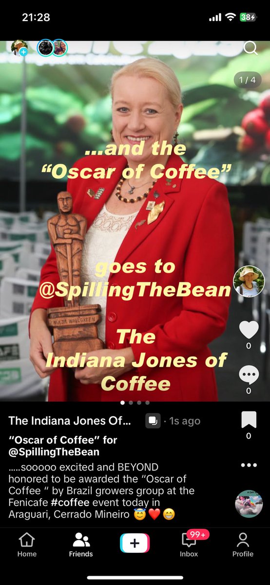 ….and the “Oscar of Coffee” goes to <a href="/SpillingTheBean/">Maja Wallengren</a> al The Indiana Jone... youtube.com/shorts/tdSKsCT… via <a href="/YouTube/">YouTube</a> #KC #Coffee #Cafe #CoffeeLovers #Brazil

…..sooooo excited and BEYOND honored to be awarded the “Oscar of Coffee “ by Brazil growers group at the Fenicafe #coffee