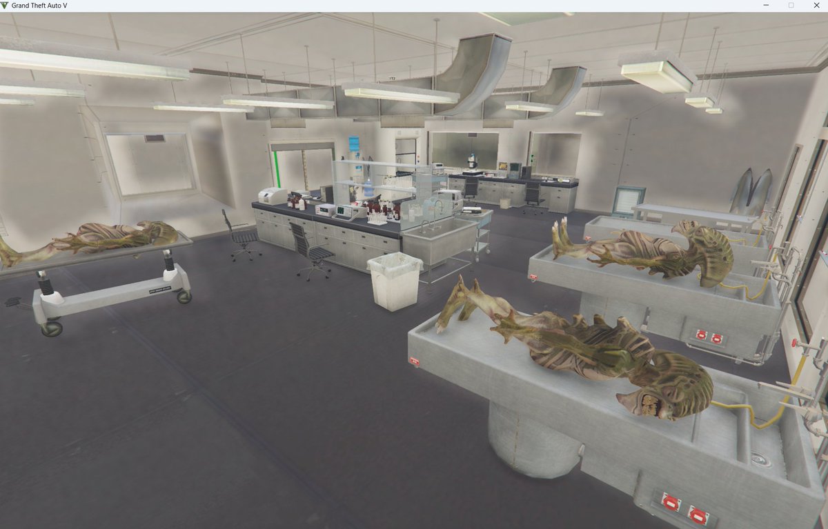 I'm making good progress porting the GTA V PS3 beta assets to GTA V PC.
I still have a few transcoding issues to resolve.

Zancudo Aliens Laboratory