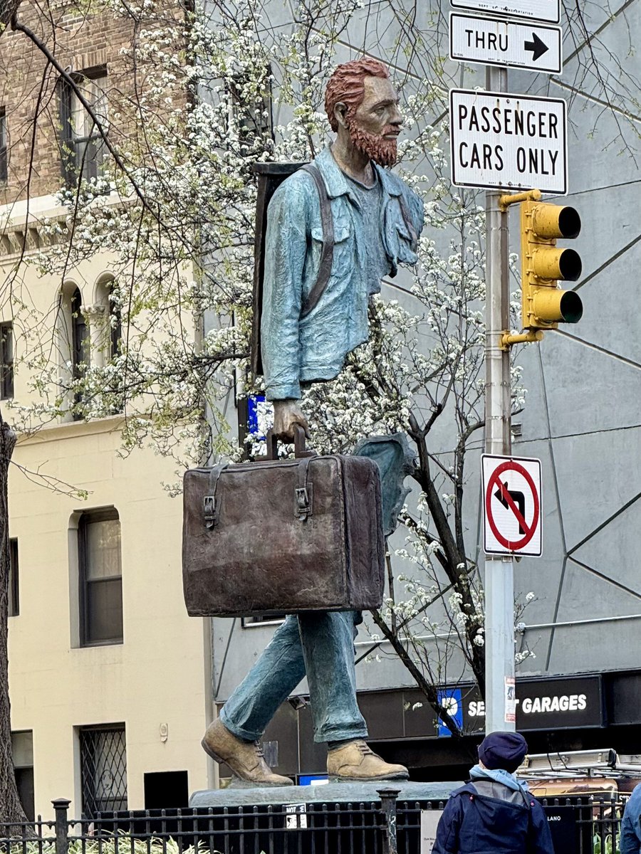 From ChatGPT: This statue is called The Traveler by artist Bruno Catalano. It’s part of his iconic Les Voyageurs series, which features bronze sculptures of people with large sections of their bodies missing, often carrying suitcases or bags. The missing sections evoke themes of