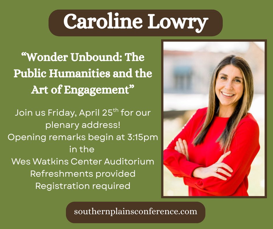 The Southern Plains Conference welcomes all attendees, presenters, and panelists for an evening of refreshments, enlightening conversation, and a poster exposition to kick off our 2025 festivities.

Registration required: eventbrite.com/e/southern-pla…