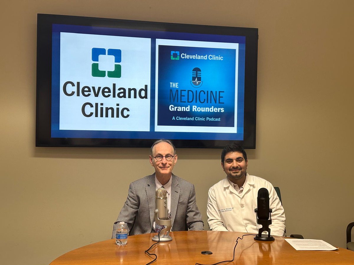 Zoha Majeed, MD (@zohamajeed) on Twitter photo #MedicineGrandRounders Ep#17🎙️ with
<a href="/ClevelandClinic/">Cleveland Clinic</a> pericarditis expert <a href="/AllanLKleinMD1/">Allan L. Klein</a>
& super 🌟 <a href="/CCF_IMCHIEFS/">Cleveland Clinic IM</a> resident <a href="/ahelhajjar/">Abdel Hadi</a> on evidence-based approach to pericardial disease.
Website: cle.clinic/3R6A85H
Spotify: bit.ly/3QIcDQh #MedicineGrandRounders Ep#17🎙️ with
<a href="/ClevelandClinic/">Cleveland Clinic</a> pericarditis expert <a href="/AllanLKleinMD1/">Allan L. Klein</a>
& super 🌟 <a href="/CCF_IMCHIEFS/">Cleveland Clinic IM</a> resident <a href="/ahelhajjar/">Abdel Hadi</a> on evidence-based approach to pericardial disease.
Website: cle.clinic/3R6A85H
Spotify: bit.ly/3QIcDQh