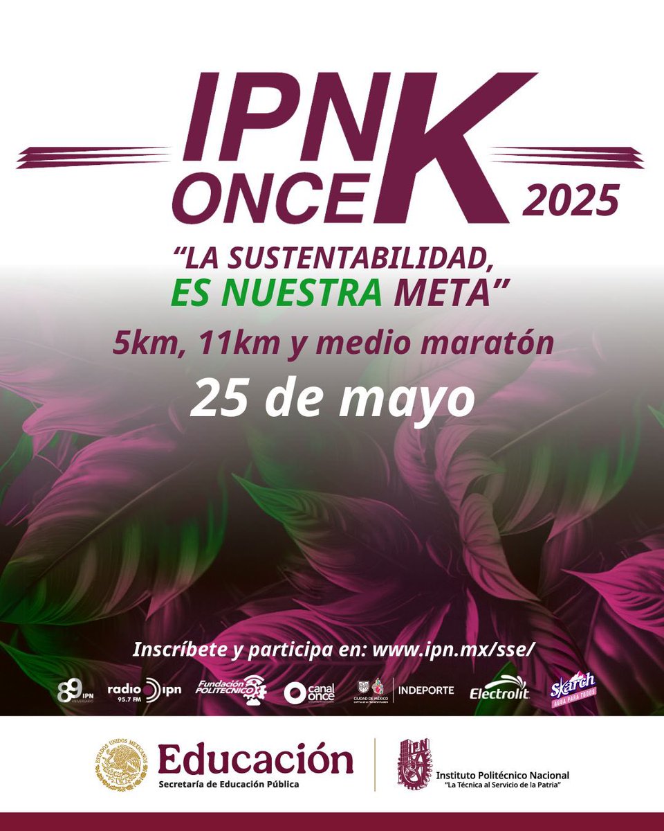 CARRERA IPN 11k 2025
Distancias: 5,11 y 21 kms
Domingo 25 Mayo 2025
INSCRIPCIONES: asdeporte.com/.../ipn-once-k…
#FalconsRunners #SomosCorredores #QuieroVolaryloVoyaLograr #VolandoBajito #Ipn11K #Politecnico #CDMX @fans destacados