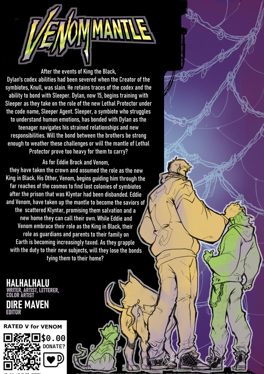 halhalhalu22's tweet photo. ✨VENOM MANTLE, Issue 1✨

Finally finished with this piece! Took me a while but I'm very happy with it! Hope you guys like it too ☺️ 

#Venom #MarvelComics #MarvelRivals #allnewvenom #comics #comicartist #eddiebrock #symbrock #veddie #dylanbrock #Sleeper #Digital #art https://t.co/fue70S4jSC