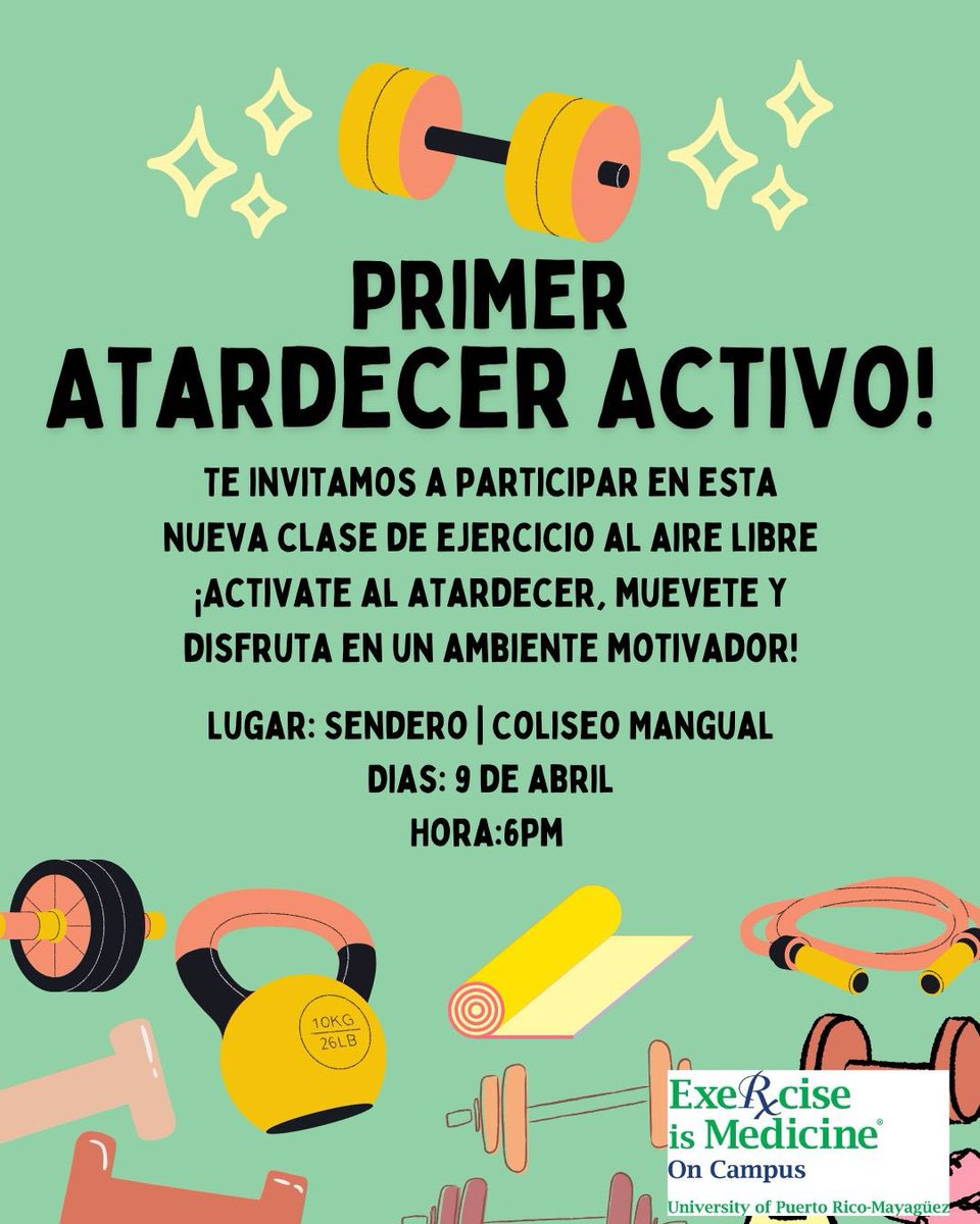 carloata's tweet photo. Estudiantes, empleados docentes y no docentes del Colegio💚🤍 @uprm, empezamos con esto mañana. Dense cita a esta clase histórica. Empezaremos algo único 🙌🏽💪🏽@EIMnews @ACSMNews https://t.co/gurX1xB9Sn