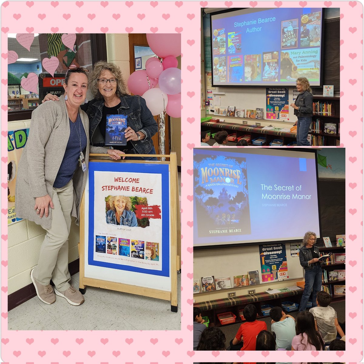 eaglelibrary1's tweet photo. Amazing visit today with the amazing author, @StephanieBearce! Our students were so engaged, and we can't wait to read her book, The Secret at Moonrise Manor! #elrodreads @eaglelibrary1 @NISDElrod @NISDLib https://t.co/nQS4rQmI8p