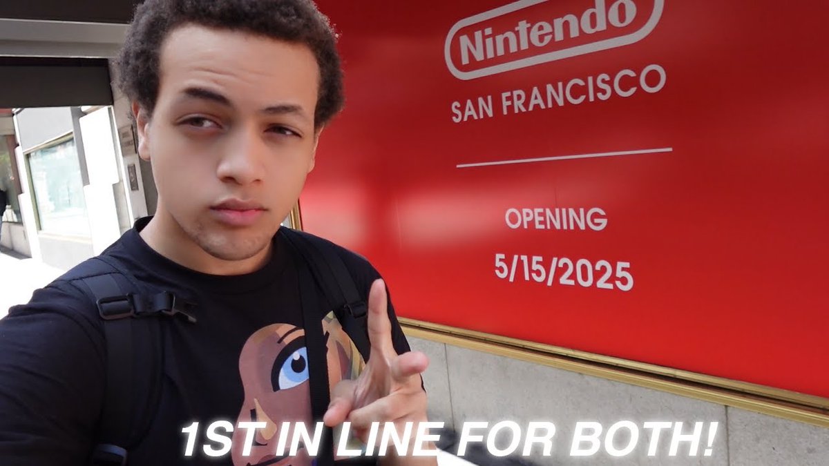 GoNintendoTweet's tweet photo. Nintendo fan sets up camp for Nintendo San Francisco's opening and the Switch 2 launch https://t.co/1SOwURiG0y https://t.co/MFK99l5uXb